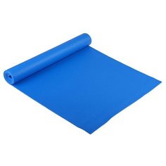 Коврик Sangh Yoga mat, 173х61х0.3 см синий однотонный
