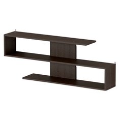 Книжная полка ГайваМебель Самба 121х20х45 см, венге