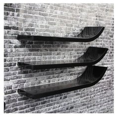 Полка Yiwu Zhousima Crafts Набор настенных полок Лыжи, черный