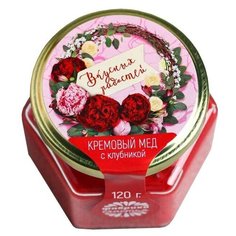 Крем-мед Фабрика Счастья Вкусных радостей с клубникой 120 г