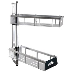 Этажерка настенная Yiwu Zhousima Crafts поворотная 2-х ярусная 4605627 хром