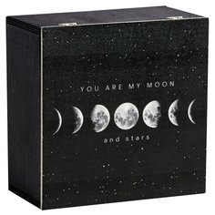 Коробка подарочная Дарите счастье Космос 20 × 10 × 20 см черный