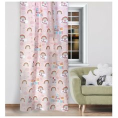 Портьеры Этель Pink Rainbow на ленте 260 см розовый