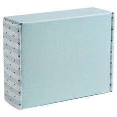 Коробка подарочная Арт Узор Удовольствие 27 × 9 × 21 см белый/бирюзовый