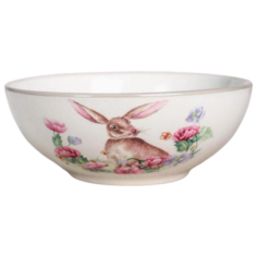 Доляна Миска Зайка 11 см кремовый