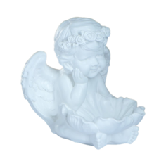 Статуэтка Хорошие сувениры Ангел с кувшинкой 27 см белый