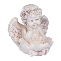 Статуэтка Хорошие сувениры Ангел с кувшинкой 27 см кремовый
