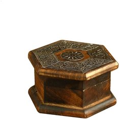 Шкатулка дерево "Кифара" 15,2х15,2х7 см 4503153 Сима ленд