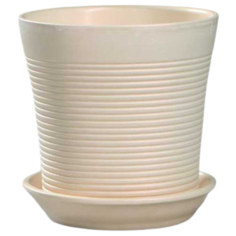 Кашпо Ориана с поддоном Вуаль резной 15 х 15 х 16 см белый