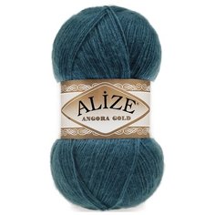 Пряжа Alize Angora Gold однотонная, 20 % шерсть, 80 % акрил, 100 г, 550 м, 017 петроль