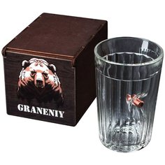 Стакан "Непробиваемый. GRANENIY", с пулей, граненый, 250 мл 5541646 Дарим красиво