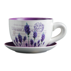 Кашпо Take It Easy Лаванда 15 x 19 x 10 см белый/фиолетовый