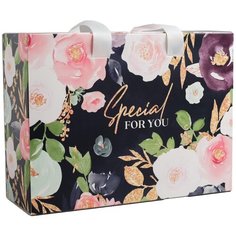 Коробка подарочная «Цветочная», 30 × 22 × 10 см 5205157 Дарите счастье