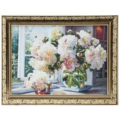Гобеленовая картина "Георгины на окне" 34*43 см 1978183 Сюжет