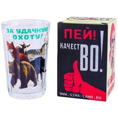 Стакан гранёный "За удачную охоту!" 4525453 Сима ленд