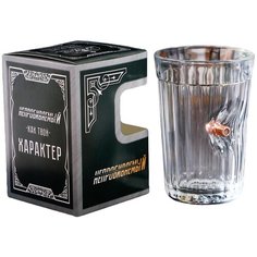Стакан граненый с пулей "Непробиваемый. Характер", 250 мл 5208250 Дарим красиво