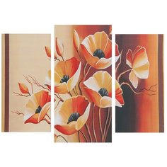 Модульная картина "Букет маков" 25*50 - 2 части, 30*60, 60*80 см 3345518 Сима ленд