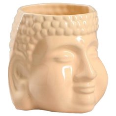 Кашпо Керамика ручной работы Будда 13 х 11 х 11 см кремовый