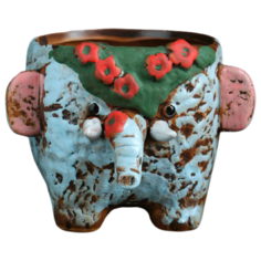 Кашпо Take It Easy Слоник 7.5 х 7 х 9 см разноцветный