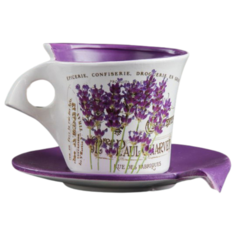 Горшок Take It Easy с поддоном Лаванда 16 х 12 х 11 см белый/фиолетовый