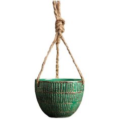 Кашпо Take It Easy подвесное 10 х 10 х 8 см зеленый