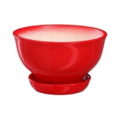 Горшок Керамика ручной работы Фиалка 14 x 14 x 9 красный