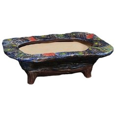 Кашпо Take It Easy Бонсайница прямоугольное 16,5 х 11,5 х 5 см коричневый/синий