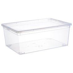 Ящик для хранения Idea, 10л, с крышкой, 37*25*14см, пищевой полипропилен, прозрачный