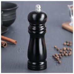 Мельница для соли/перца чёрное дерево 15,5 см, металлический механизм 3931873 Сима ленд