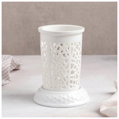 Подставка для столовых приборов "Эстет", рисунок геометрия 11х11х14 см 3613767 Сима ленд