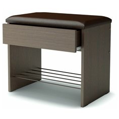 Банкетка с ящиком 550х350х466 венге/искусственная кожа, коричневый 2737062 Сима ленд
