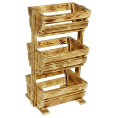 Этажерка деревянная, 54×50×100см, обожжённый 3330062 Добропаровъ