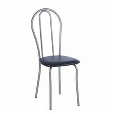 Стул "Венский 2", Серебристый металлик/черный 4181571 Доляна