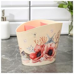 Сушилка для столовых приборов "Деко. Маки" 5431548 Idea (М Пластика)