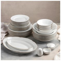 Сервиз столовый 36 предметов 4 вида тарелок ф."Голубка" Рис.№1719 "Классик" 1577984 Добрушский фарфоровый завод