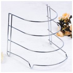 Подставка для сковород 24х27х26 см, цвет хром 2813037 Доляна