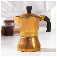 Кофеварка гейзерная "Белланто" на 1 чашку, цвет золотой 5182508 Сима ленд