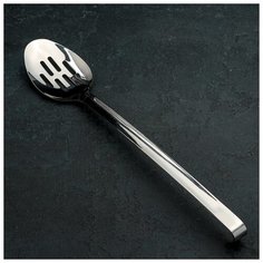 Ложка гарнирная, цельнометаллическая, перфорированная, 39 см, толщина 3 мм 4266114 Сима ленд