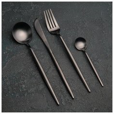 Набор столовых приборов 4 предмета Magistro "Фолк" черный 3899296
