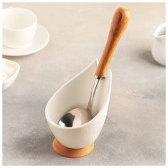 Подставка с поварешкой на деревянной подставке "Эстет" 762807 Сима ленд