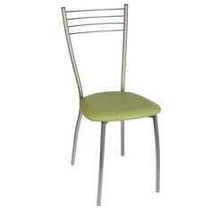 Стул "Сильвия" Серебристый металлик/оливковый 3415559 Доляна