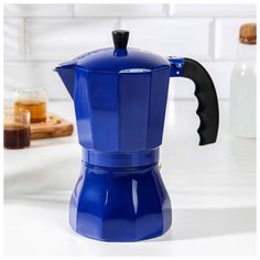 Кофеварка гейзерная "Белланто" на 9 чашек, цвет синий 5182501 Сима ленд