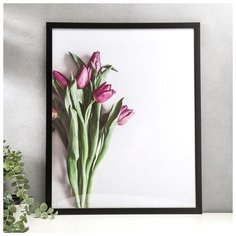 Фоторамка пластик "Фиолетовый тюльпан" 40х50 см 5376431 Сима ленд