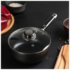 Ковш "Гранд" 18х7, стеклянная крышка 4300095 Сима ленд