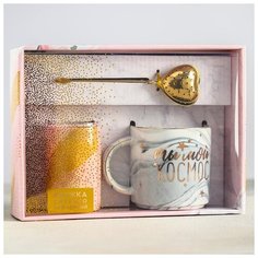 Набор "Ты мой космос", кружка 350 мл, сито, чай 25 г 5246370 Фабрика Счастья