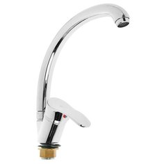 Смеситель для кухни "ЦС-СМ ЭП400513", однорычажный, высокий излив, на гайке, хром 3120438 Центр Сантехники