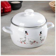 Кастрюля 3,5 л "Гуси" сфер 5541797 ЭСТЕТ