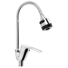 Смеситель для кухни KOMRAD S31-016FZ, однорычажный, гибкий излив, хром 5600135