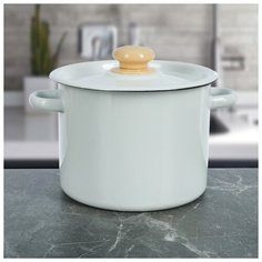 Кастрюля цилиндрическая 3.5 л светлая ручка-кнопка 3528782 Сибирские товары