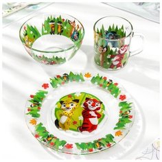 Набор посуды детский 3 предмета "Лео и Тиг" 4980269 Priority